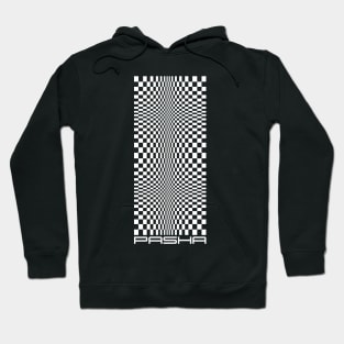 The iconic sportscar op-art fabric pattern (in white) Hoodie